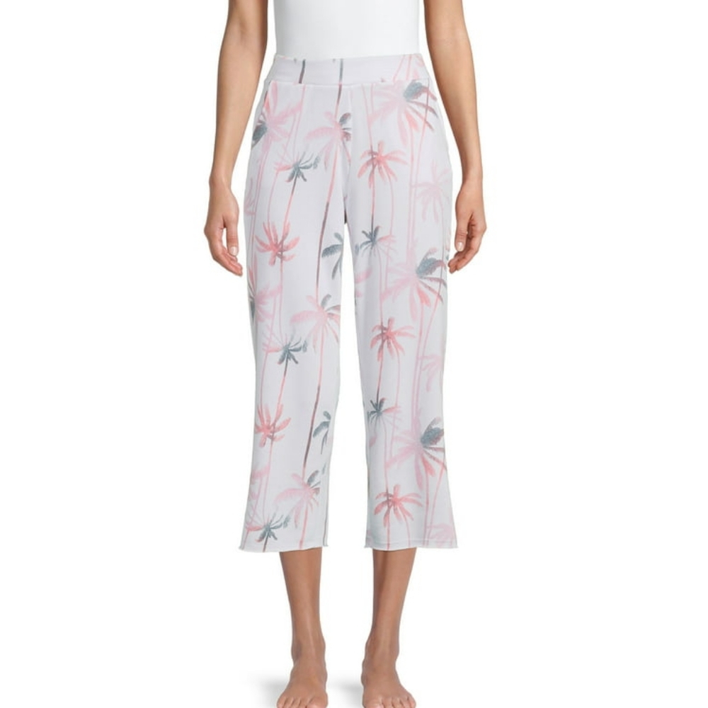Super Soft Sleep Pants Pink Palm Tree Pajama Lounge Pants